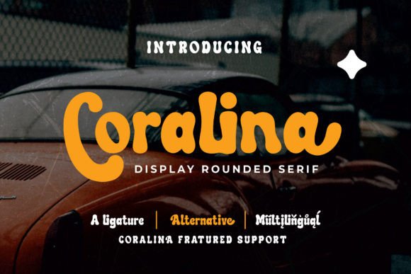 Coralina Display Font: Vintage Charm for Handmade Products