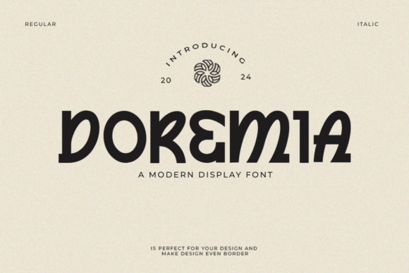 Doremia: A Modern Display Font for Handmade Labels, Printables, and Product Packaging
