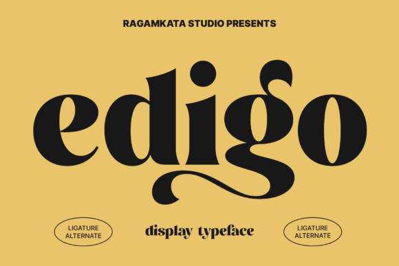 Edigo: A Modern Retro Display Font for Handmade Products and Printables