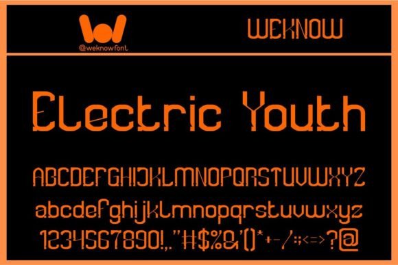 Electric Youth Font: A Sci-Fi Display Typeface for Campaigns
