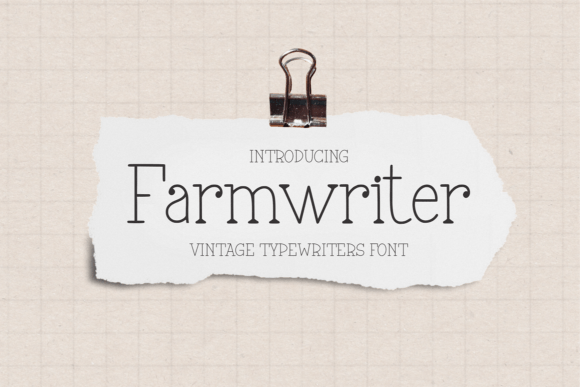Farmwriter: A Vintage Display Font for Modern Web Design