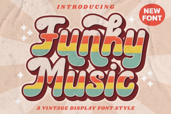 Funky Music Font: A Vintage Display Typeface for Editorial Design
