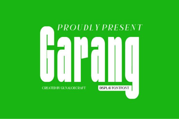 Garang: A Bold Display Font for Handmade Creations