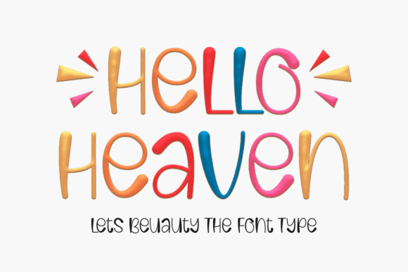 Hello Heaven: A Whimsical Display Font for Small Business Branding