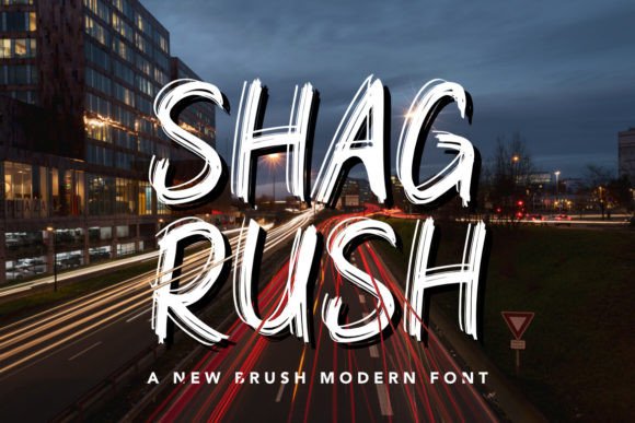 Shagrush: A Playful Display Typeface for Small Business Branding