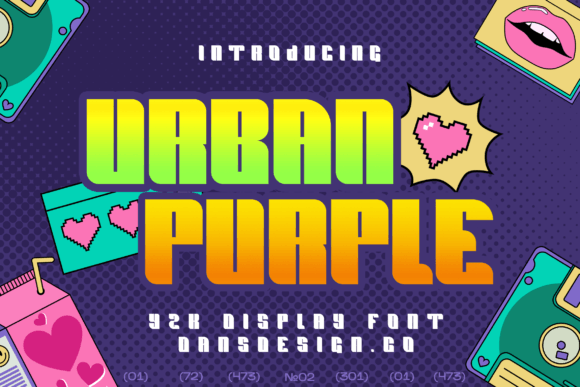 Urban Purple Review: A Display Font with Y2K Edge for Bold Branding